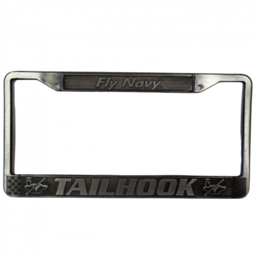 Fly Navy Antique Pewter Tailhook License Plate Holder